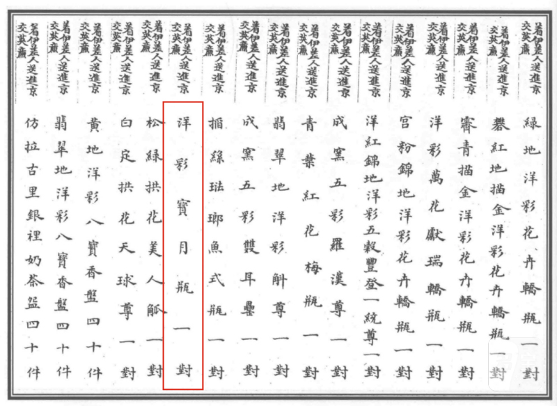 清乾隆 松绿地洋彩瑞莲纹抱月瓶 - 图19